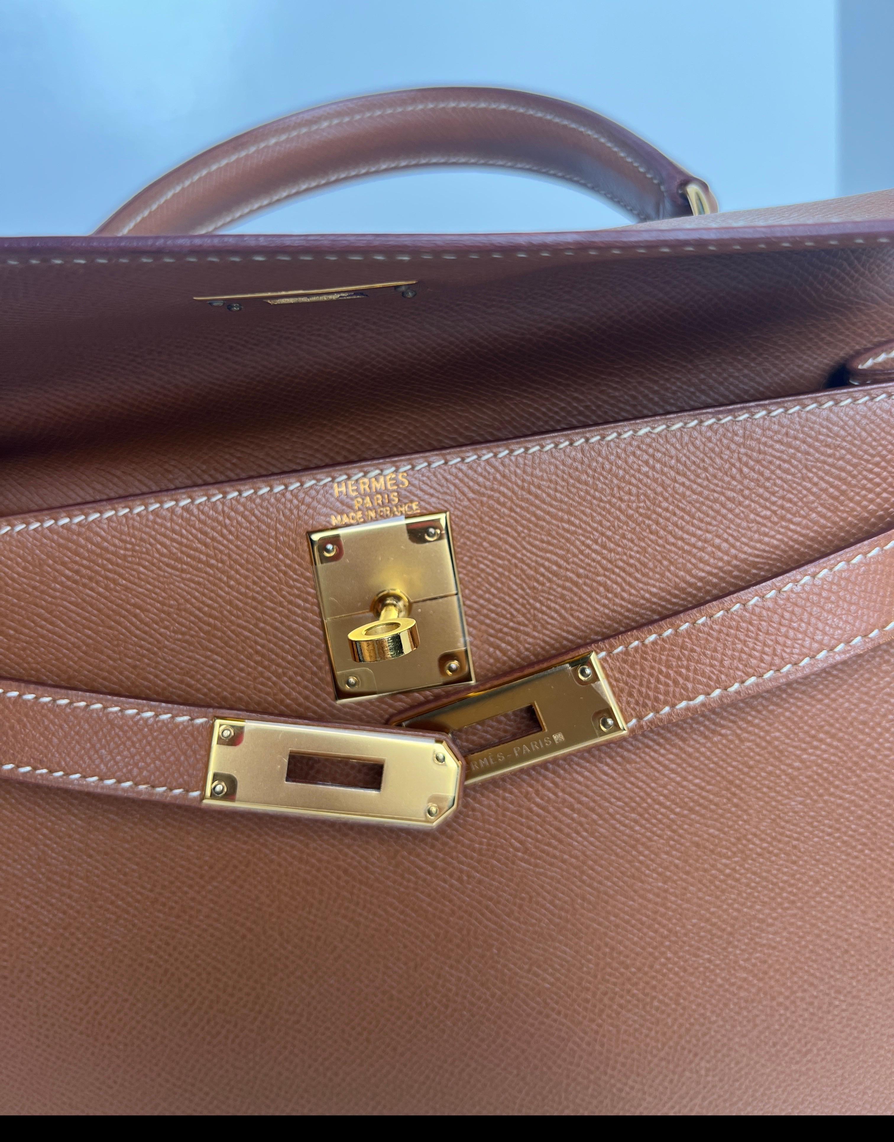 Bolso Hermes Kelly 28 Oro en venta 10