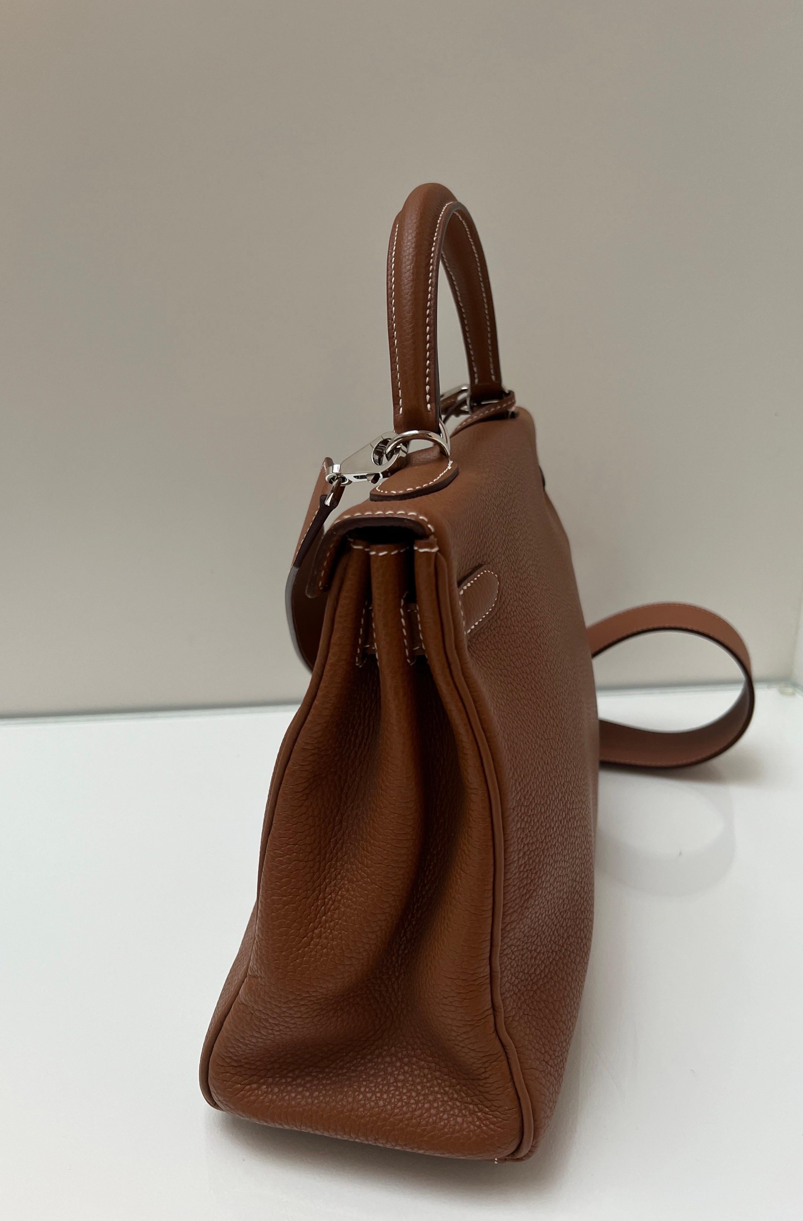 Hermes Gold Kelly 28 Togo with Rare Strap 5