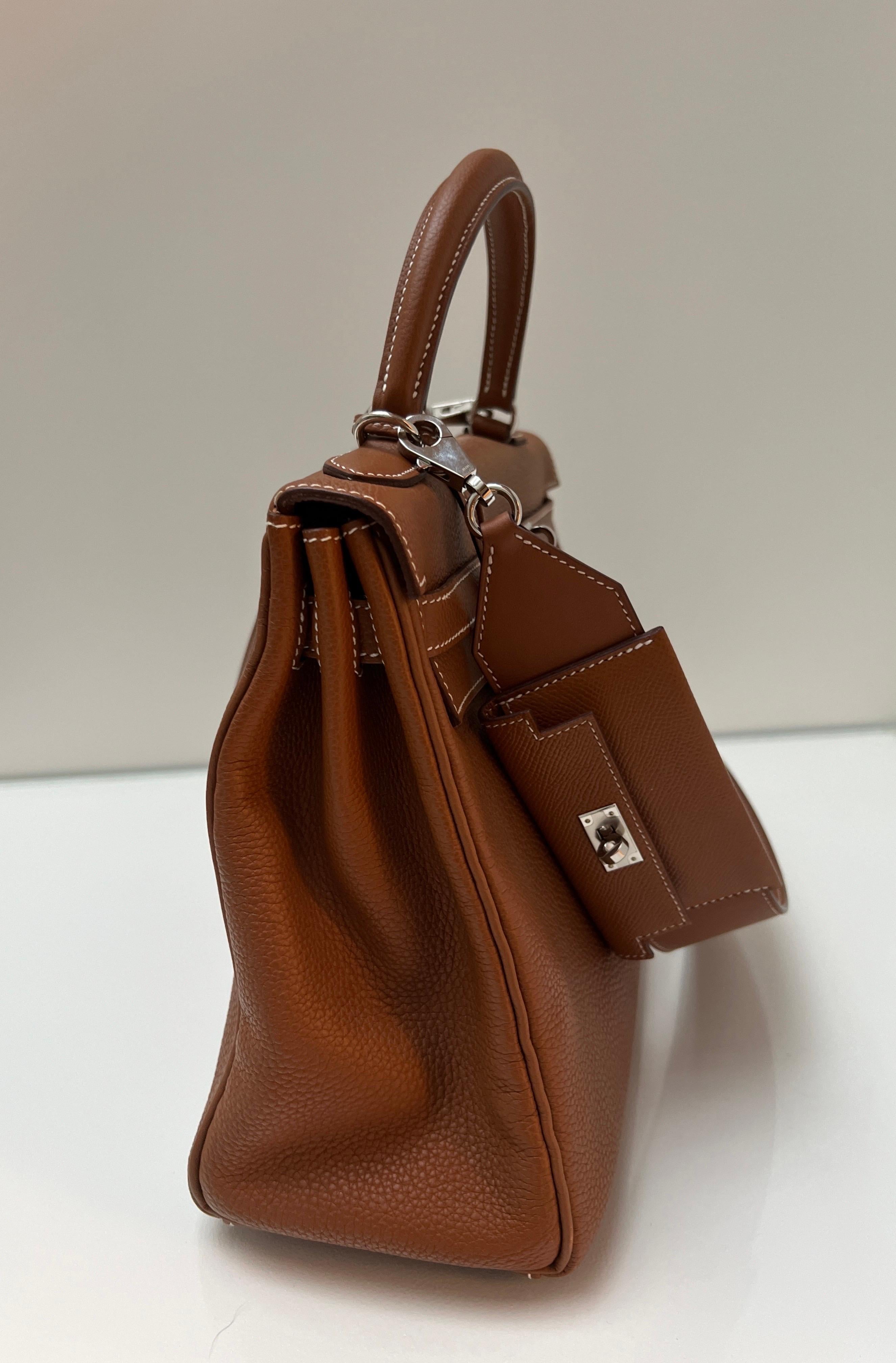 Hermes Gold Kelly 28 Togo with Rare Strap 2