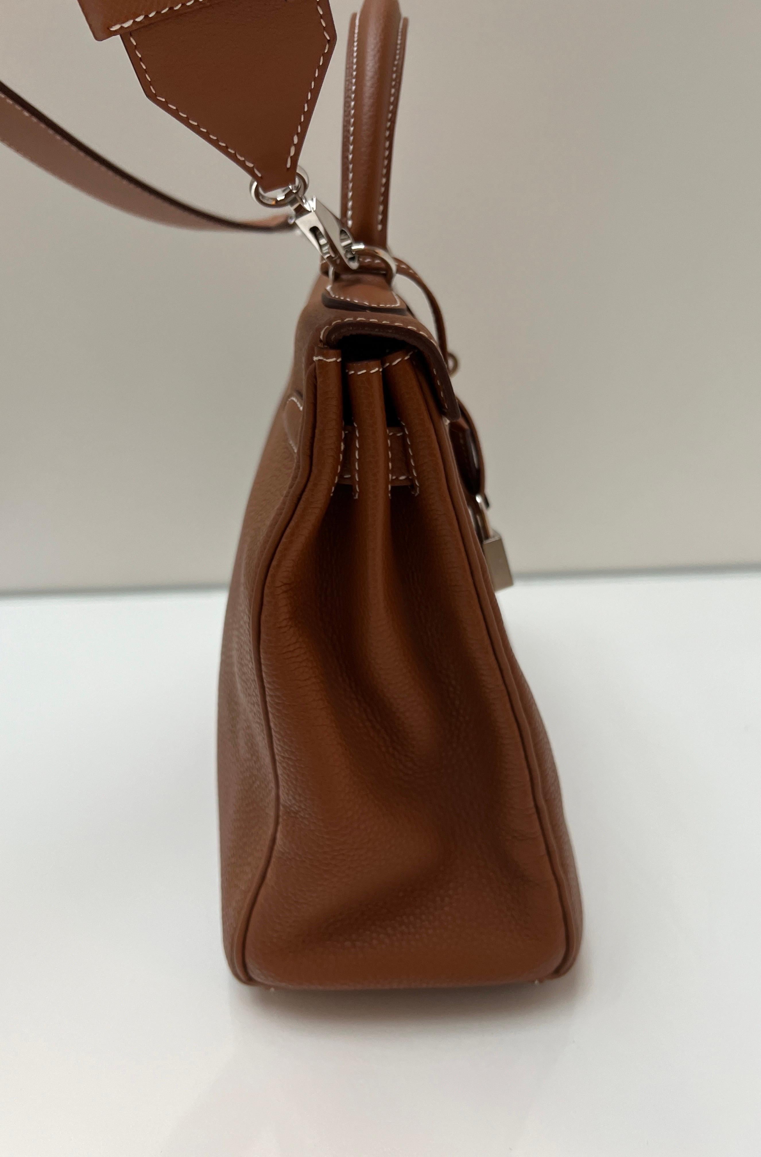 Hermes Gold Kelly 28 Togo with Rare Strap 3