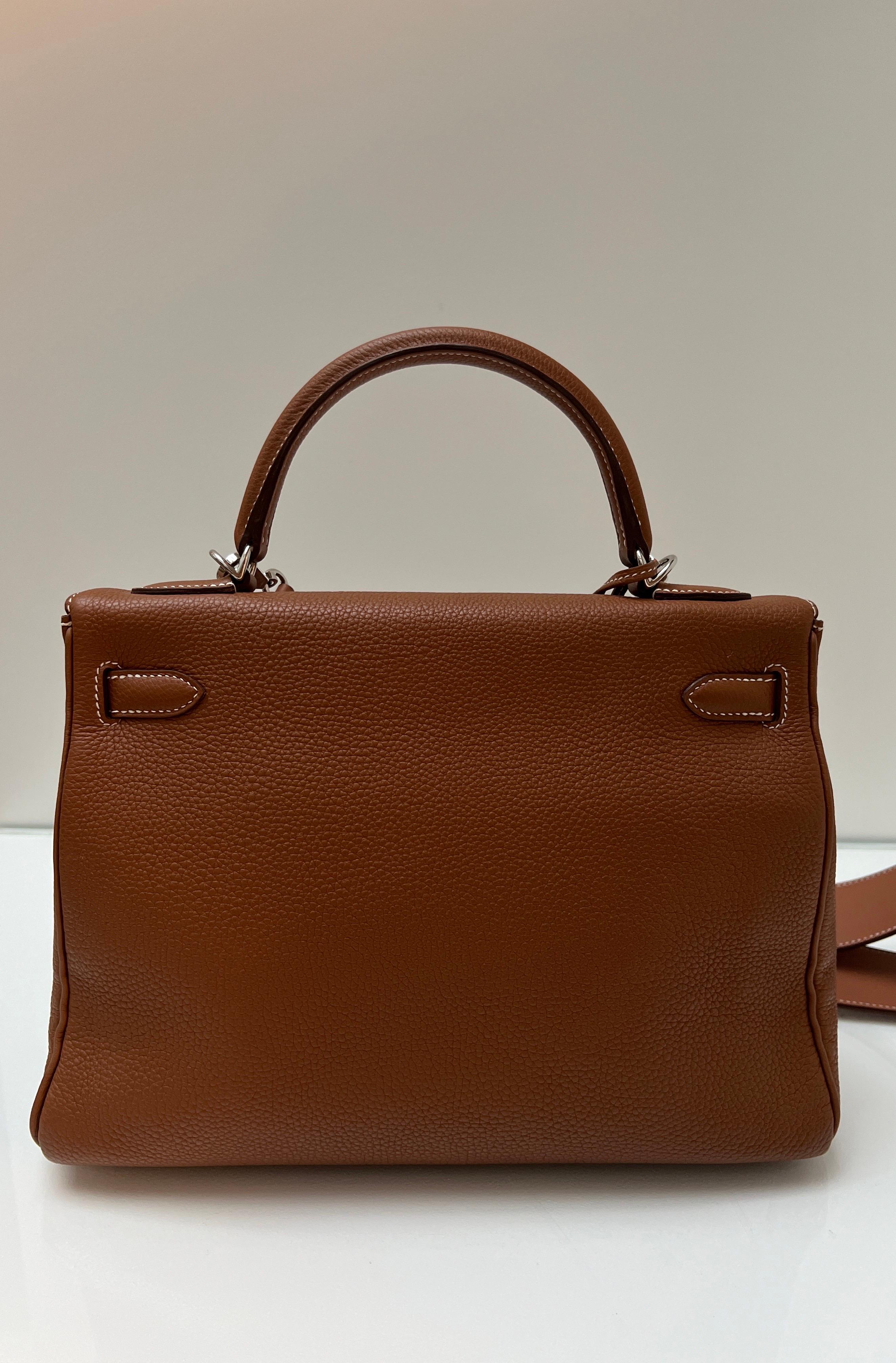 Hermes Gold Kelly 28 Togo with Rare Strap 4
