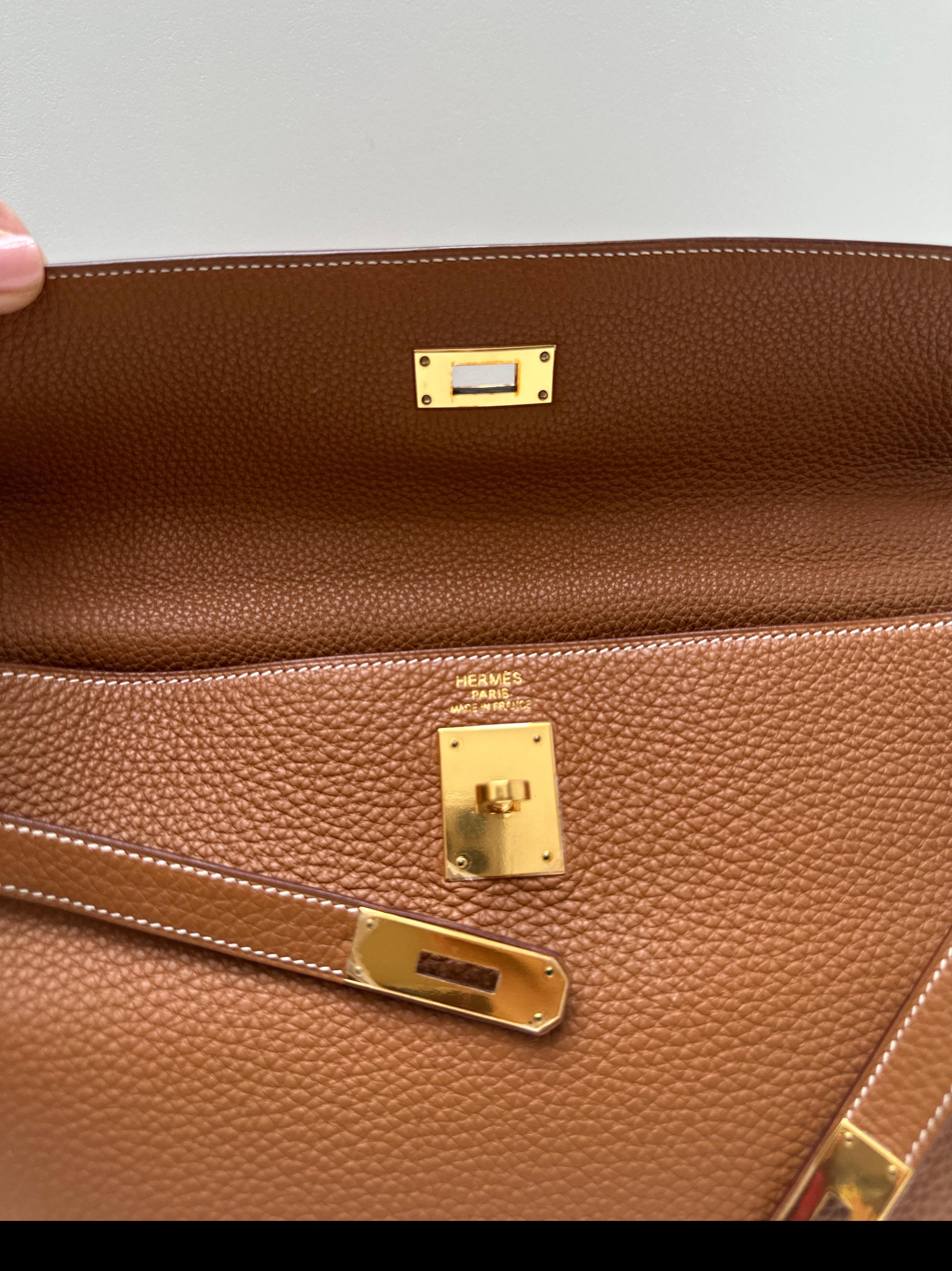 Hermes Gold Kelly 35 Bag For Sale 10