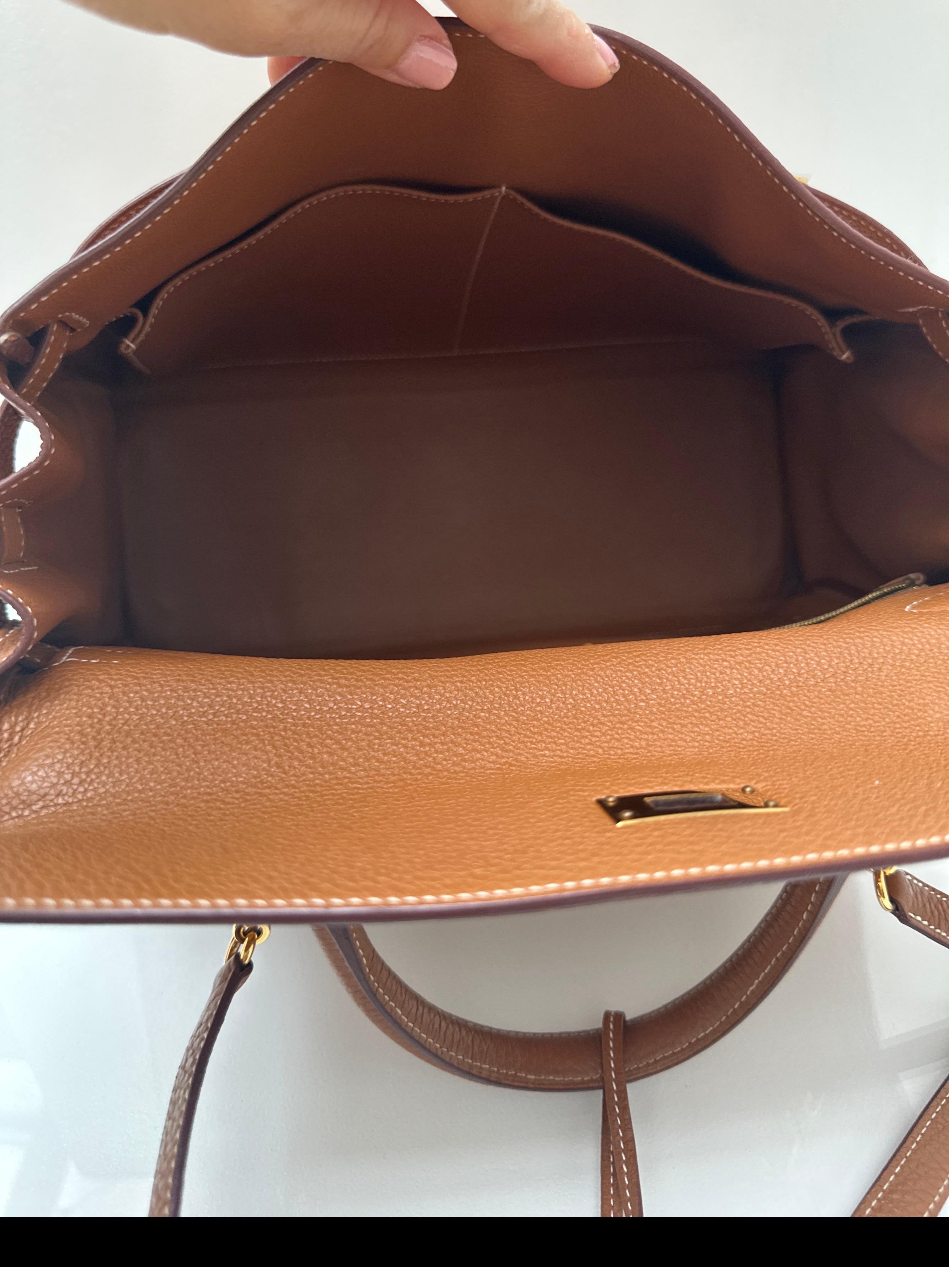Hermes Gold Kelly 35 Bag For Sale 12
