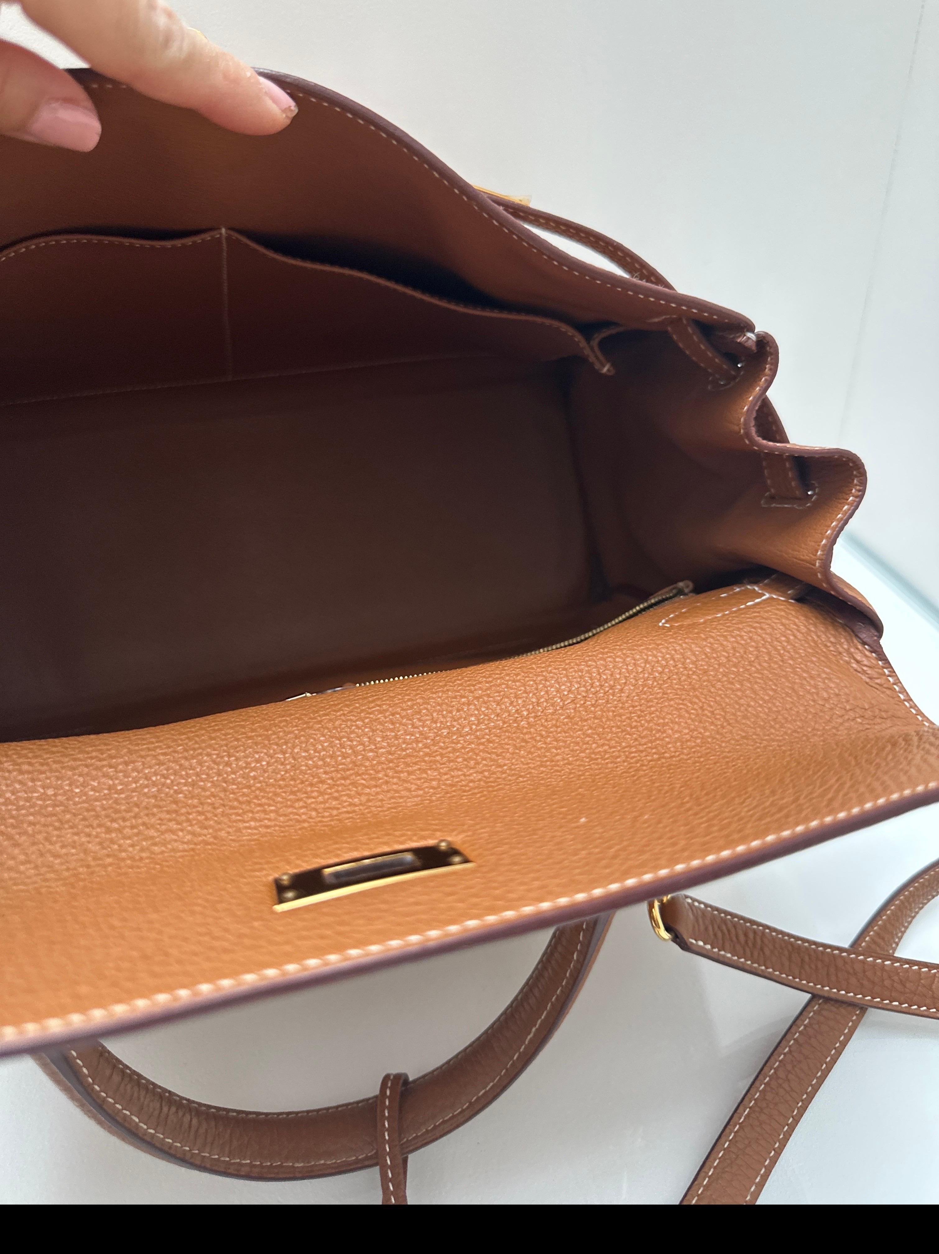 Hermes Gold Kelly 35 Bag For Sale 13
