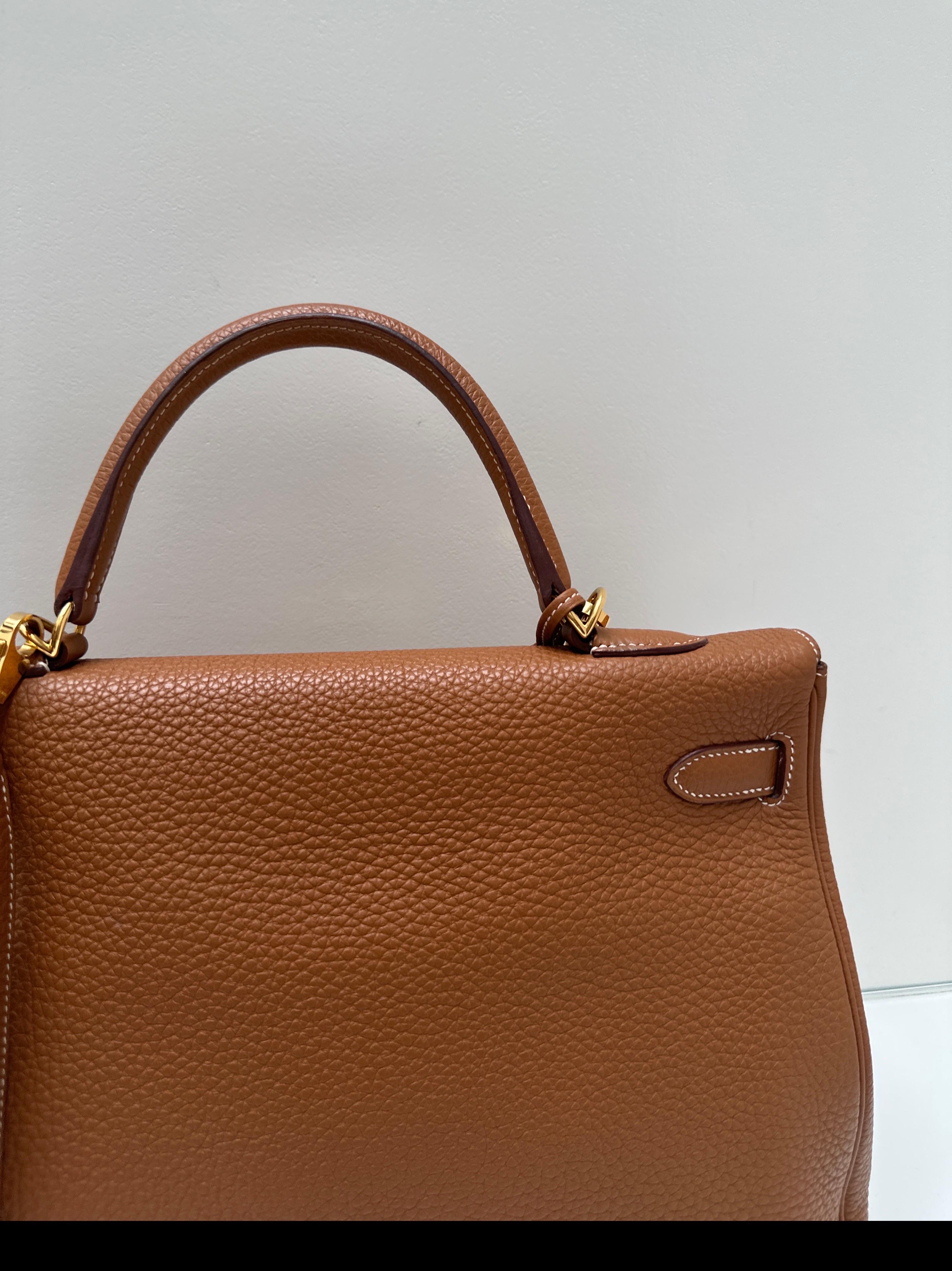 Hermes Gold Kelly 35 Bag For Sale 4