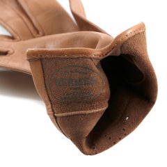 Guanti Hermès in pelle dorata The Eclipse misura 6,5