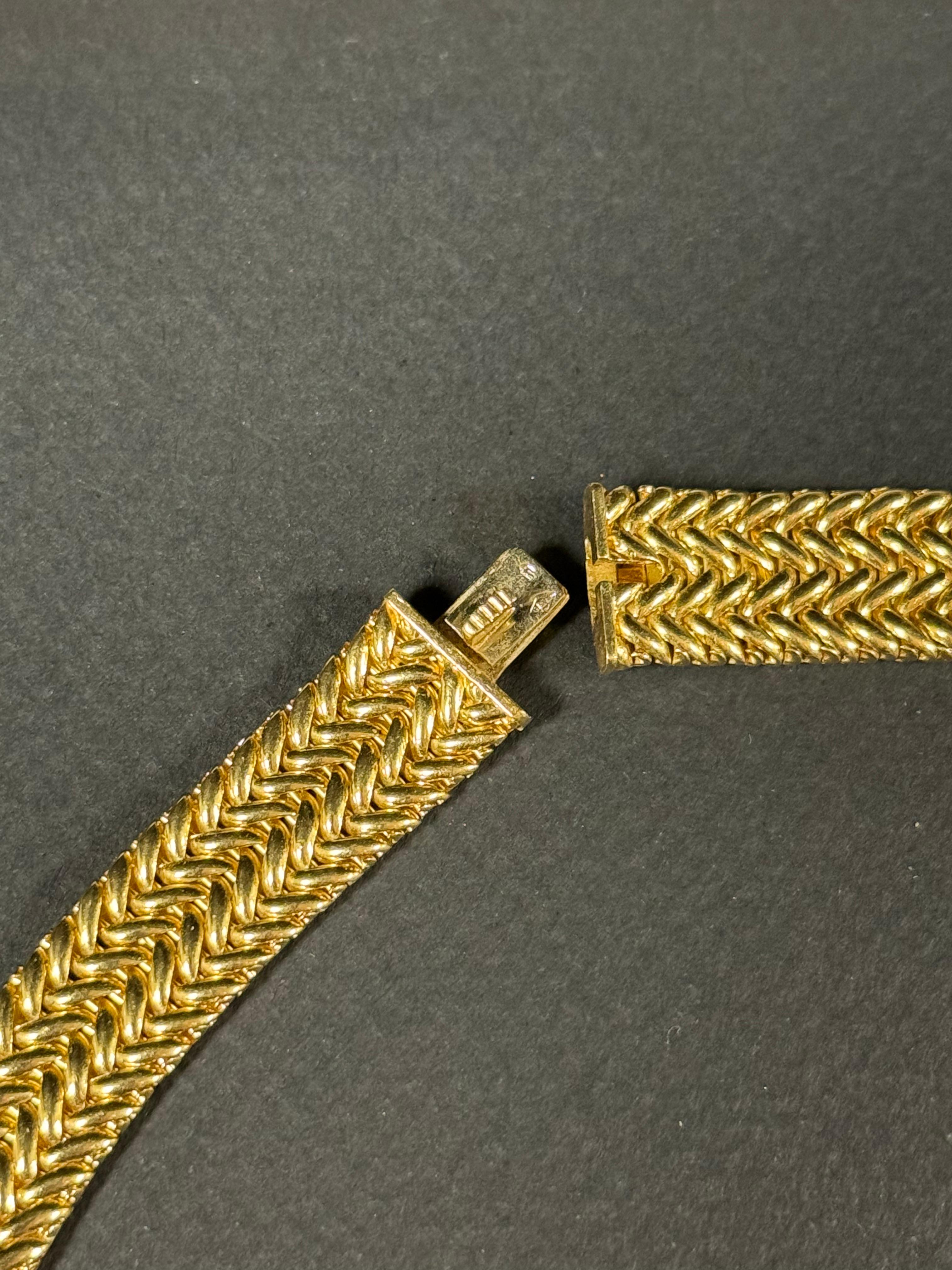 Collier à maillons en or Hermès en vente 2