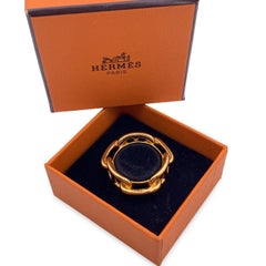 Hermes Gold Metal Chaine D’Ancre Scarf Ring