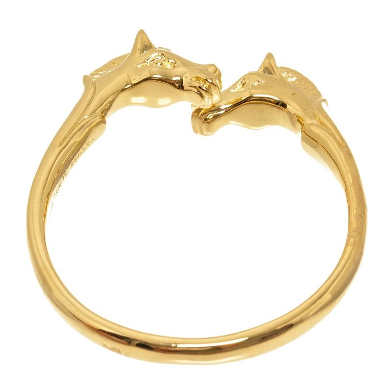 Hermes Gold Metal Cheval Horse Bangle with gold hardware, material metal

80266MSC