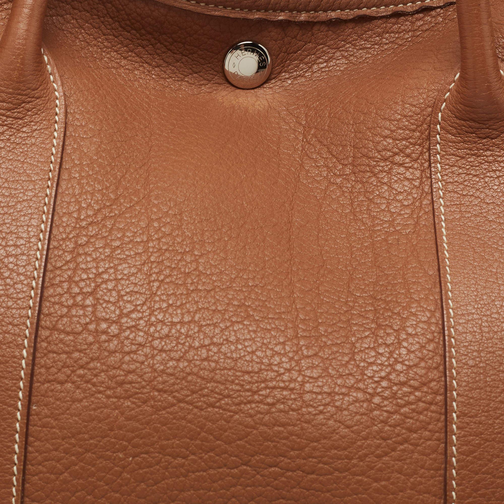 Hermes Gold Negonda Leather Garden Party 36 Bag 1