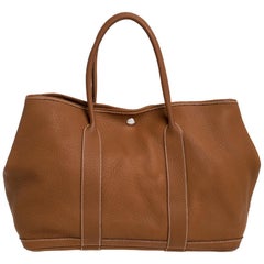 Hermes Gold Negonda Leather Garden Party MM Bag