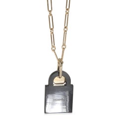 Hermès Gold-Plated  Amulette Padlock Pendant
