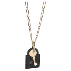 Hermès Gold-Plated  Amulette Padlock Pendant