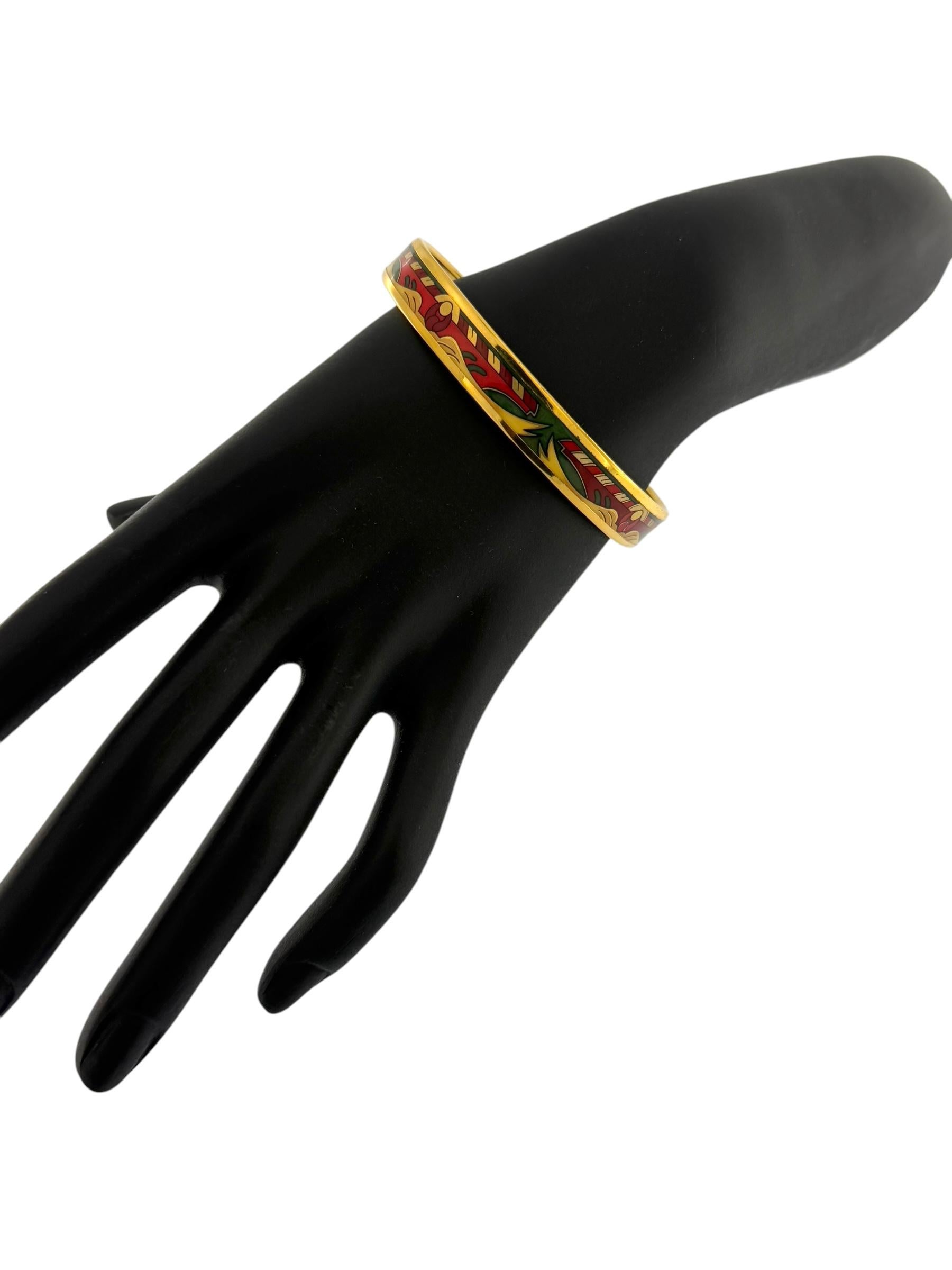 Hermes Bracelet plaqué or avec émail Bon état - En vente à Esch sur Alzette, Esch-sur-Alzette