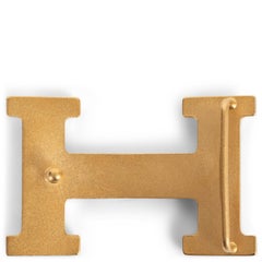HERMES gold plated CLASSIC H 32MM Belt Buckle