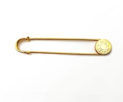 Hermes Gold Plated Clou De Selle Safety Pin