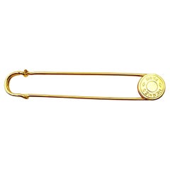 Hermes Gold Plated Clou De Selle Safety Pin 