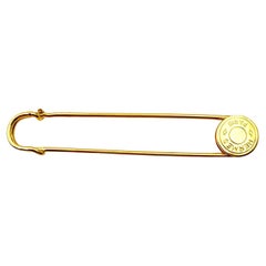 Hermes Gold Plated Clou De Selle Safety Pin