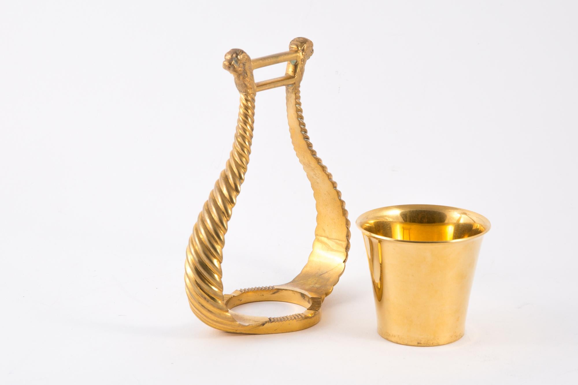 1960s Hermes Gold Plated Pencil Holder For Sale 2