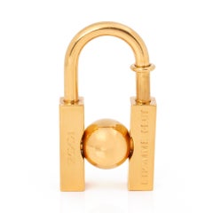 Hermès GOLD PLATED L'HOMME PEUT EMBELLIR LA TERRE CADENA CHARM