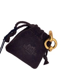 Hermes Gold Plated Metal Mors Horsebit Scarf Ring