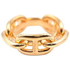 Hermes Gold-Plated “Regate” Scarf Ring