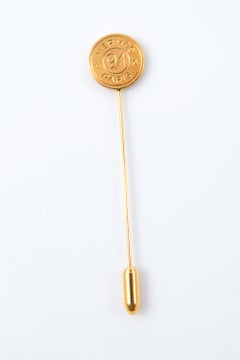Hermes Gold Plated Tie Pin Link Clou de Selle 91