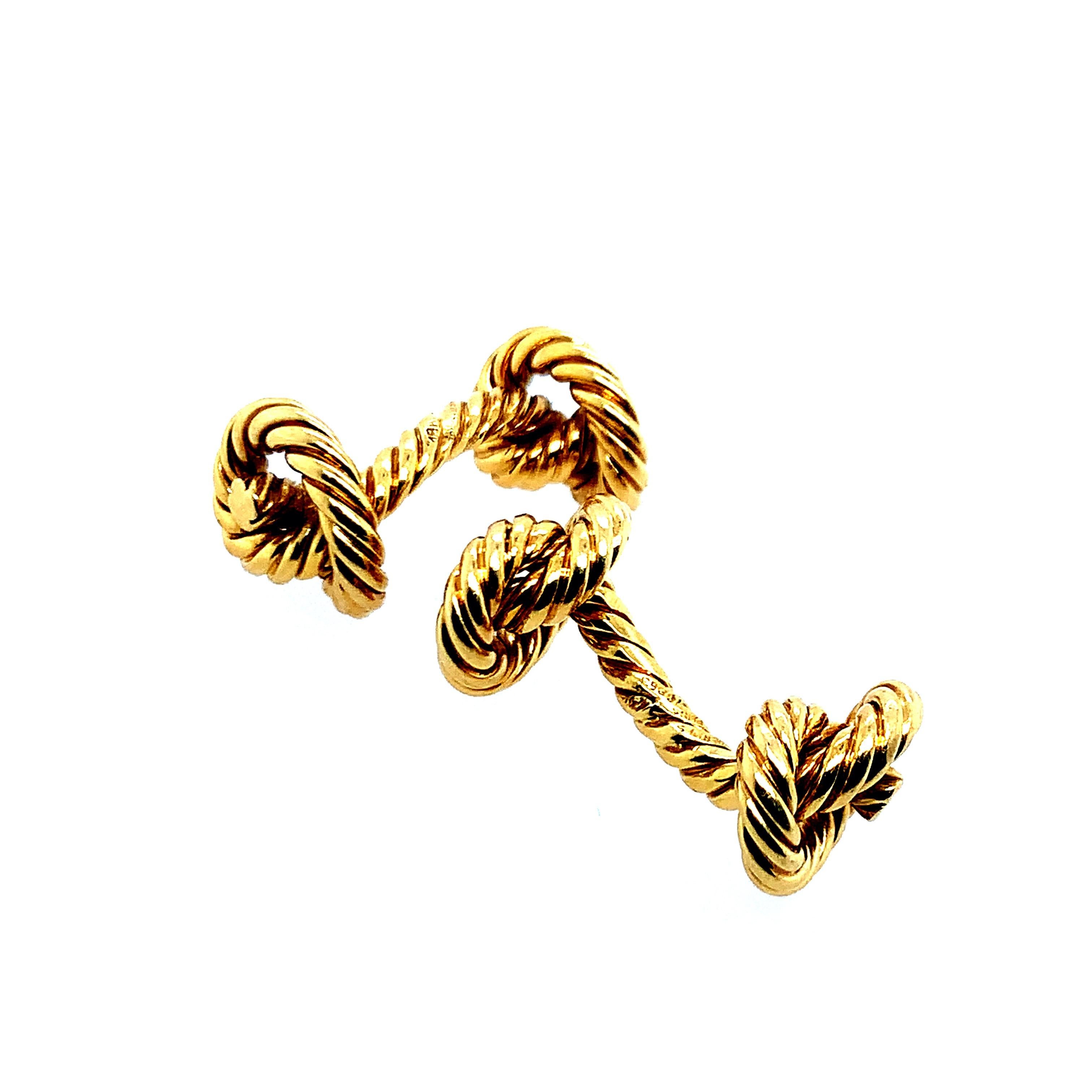 Hermés Gold Rope Cufflinks 1
