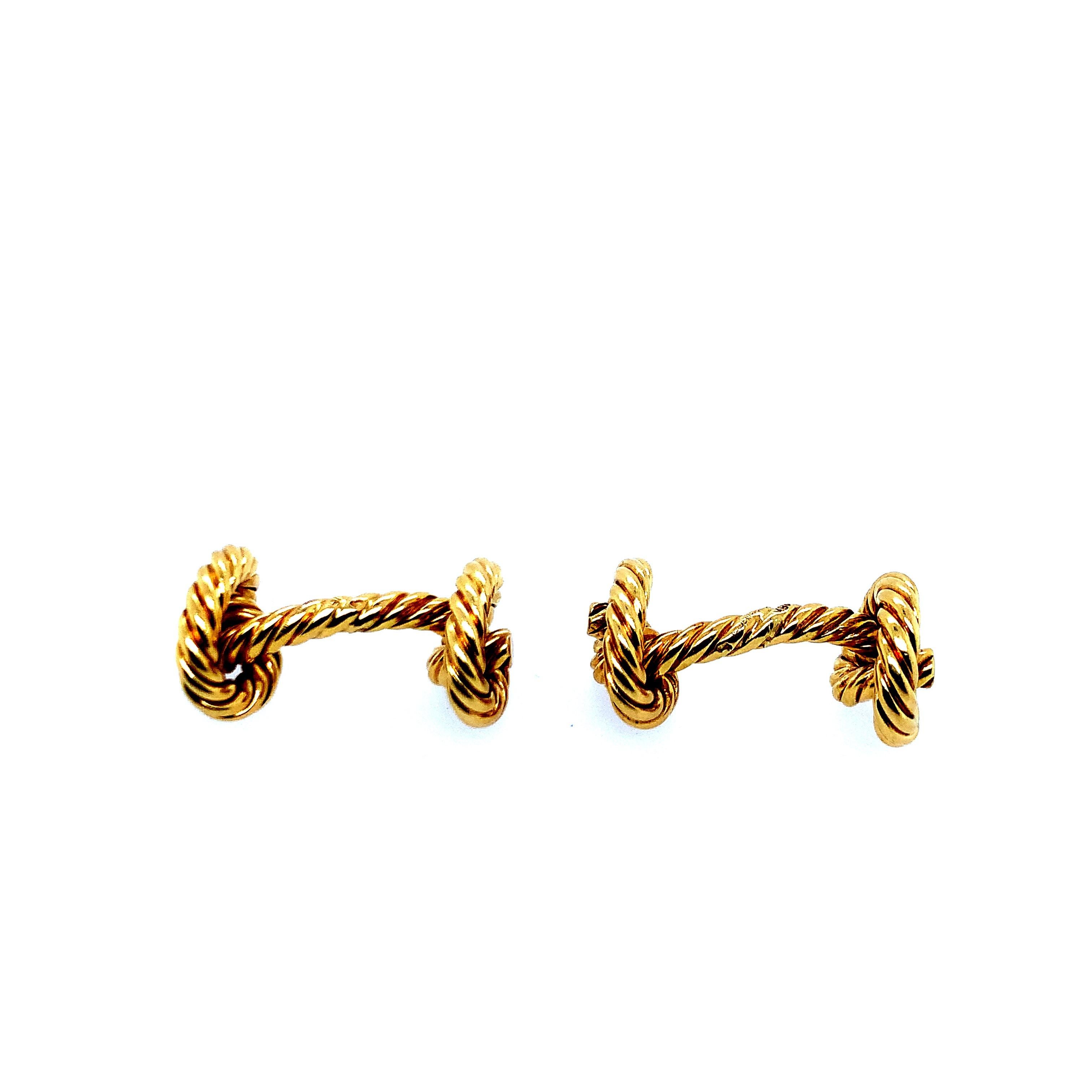 Hermés Gold Rope Cufflinks 2