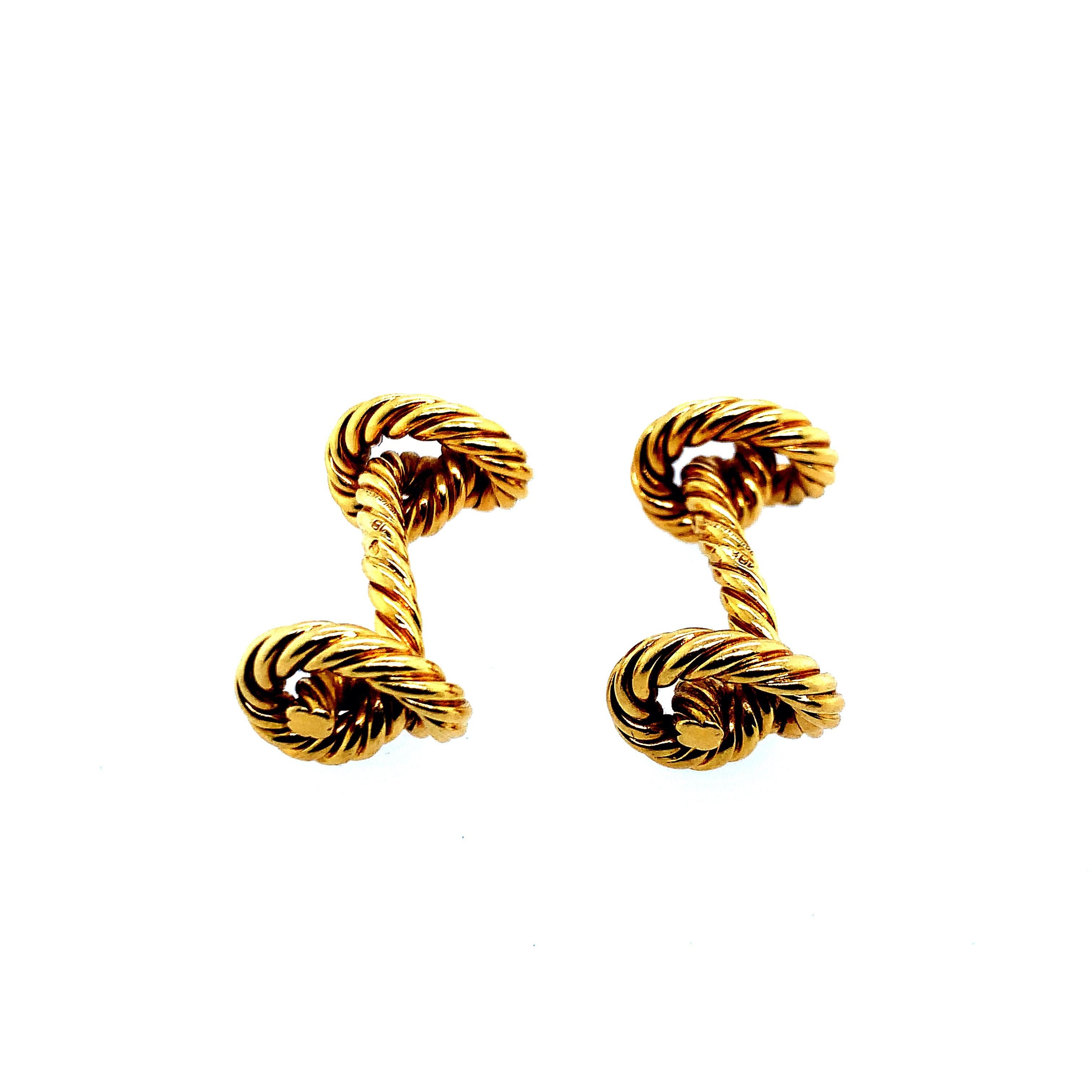Hermés Gold Rope Cufflinks 3