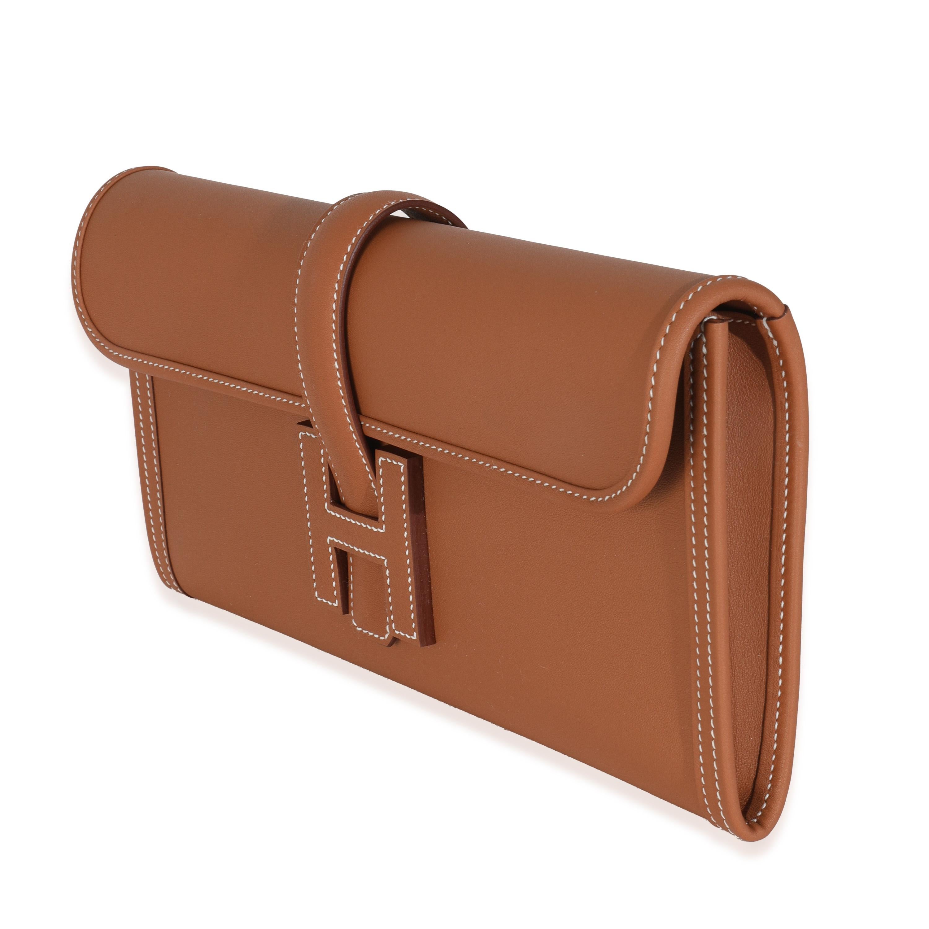 Hermès Gold Swift Elan Jige 29 Clutch im Zustand „Hervorragend“ im Angebot in New York, NY