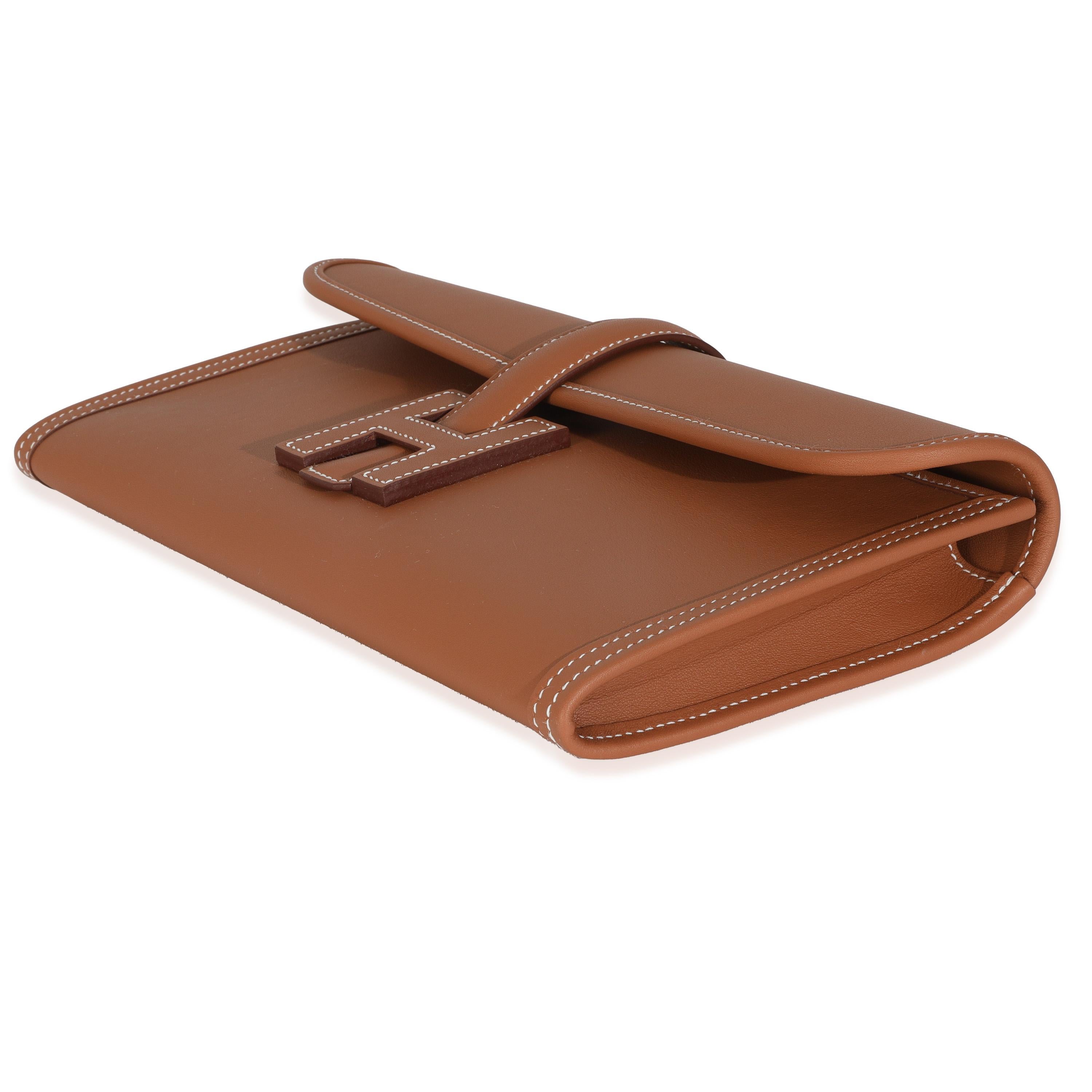 Hermès Gold Swift Elan Jige 29 Clutch Damen im Angebot
