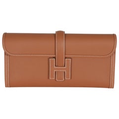 Hermès Gold Swift Elan Jige 29 Clutch