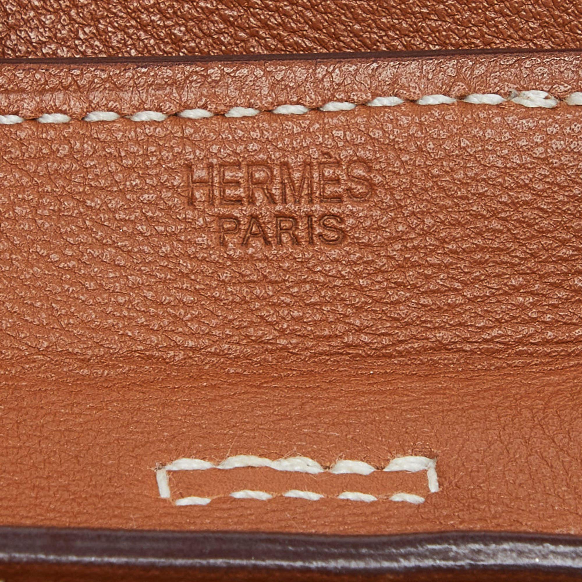 Hermès Gold Swift Leder Onimaitou Pochette Tasche im Angebot 3