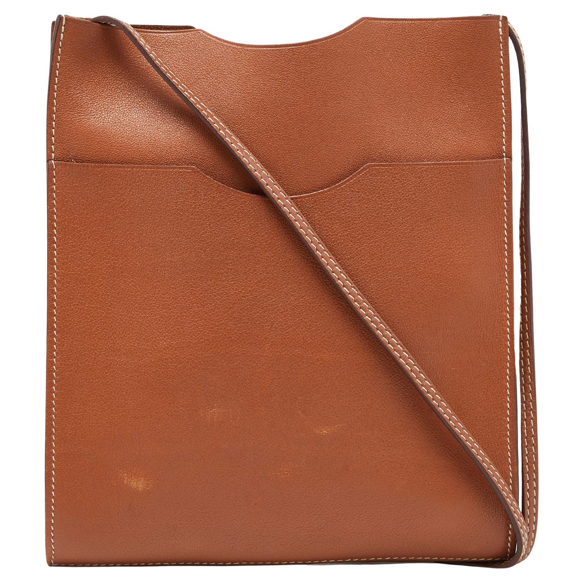 Hermès Gold Swift Leather Onimaitou Pochette Bag For Sale