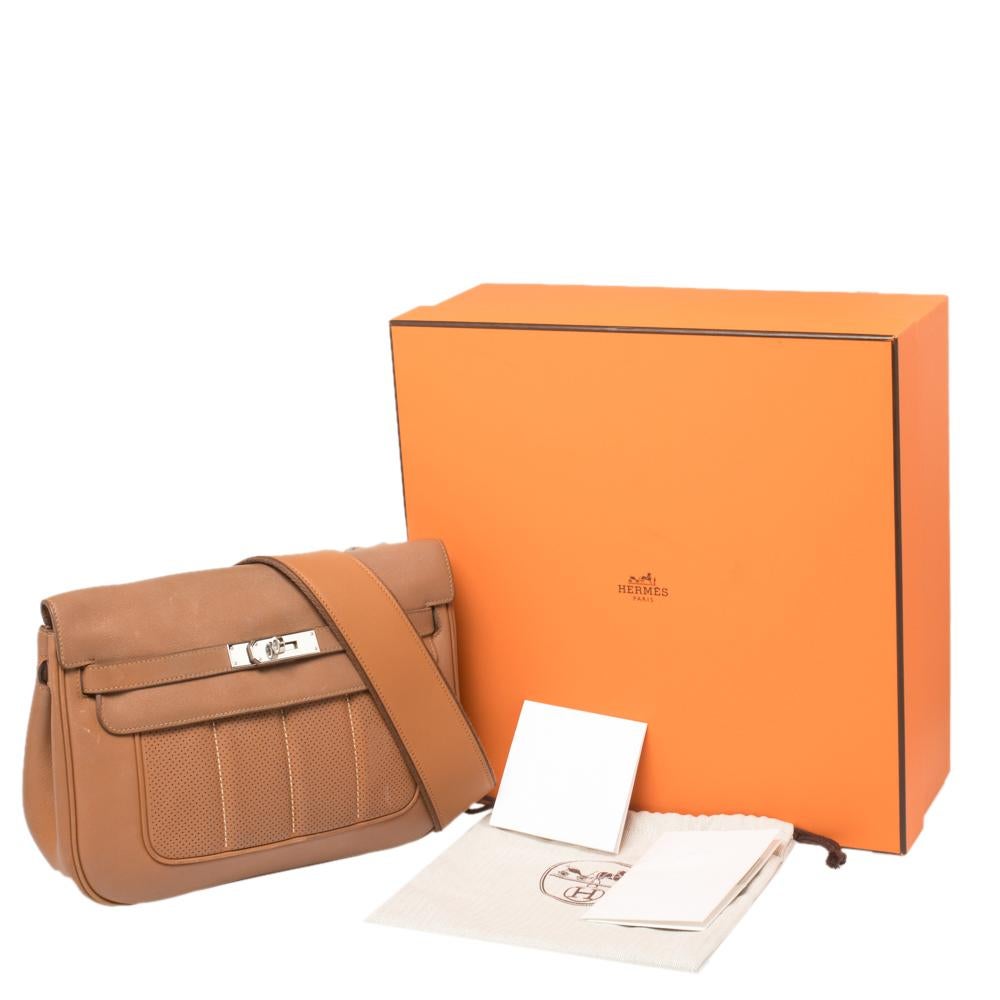 Hermes Gold Swift Leather Palladium Hardware Berline 29 Bag 3