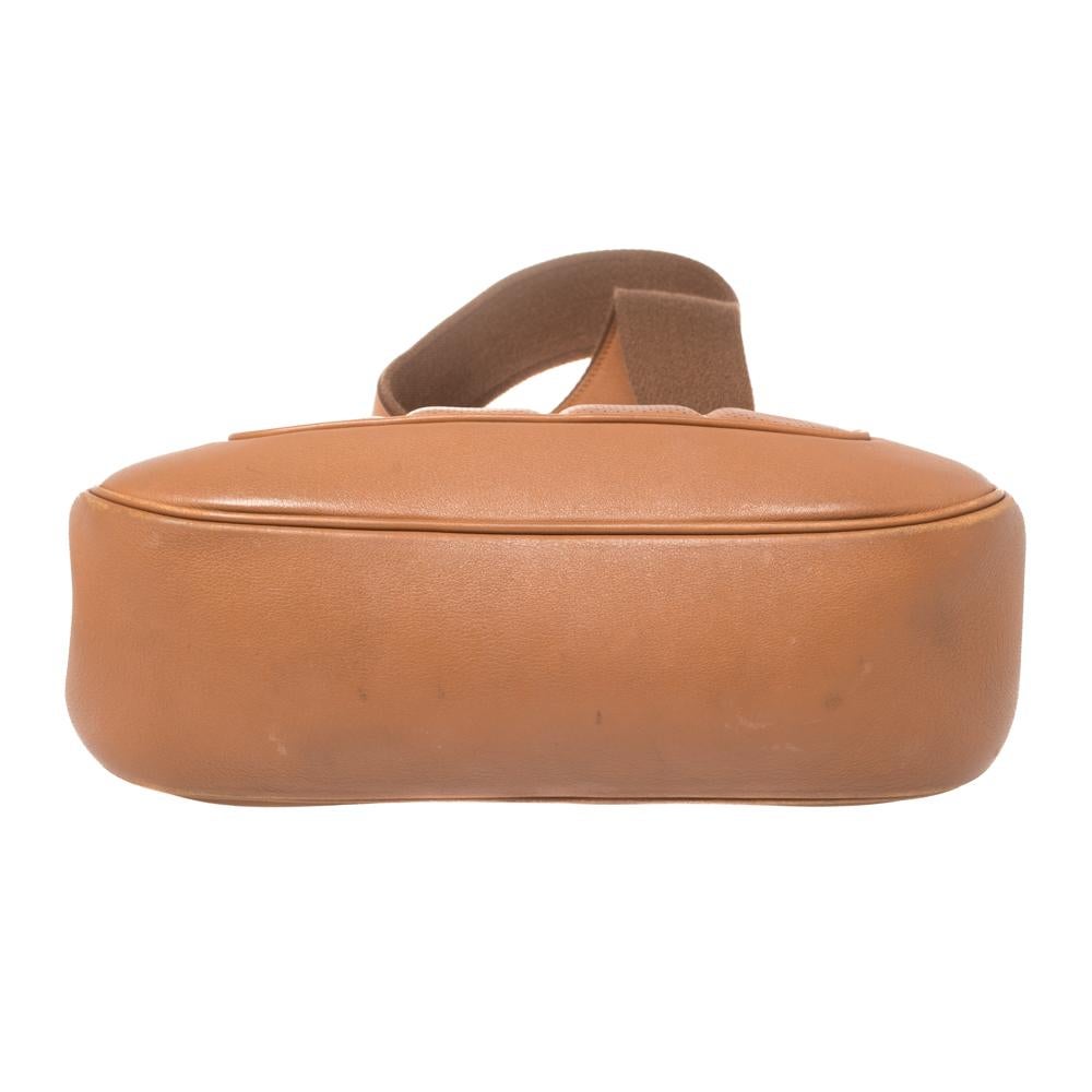 Brown Hermes Gold Swift Leather Palladium Hardware Berline 29 Bag