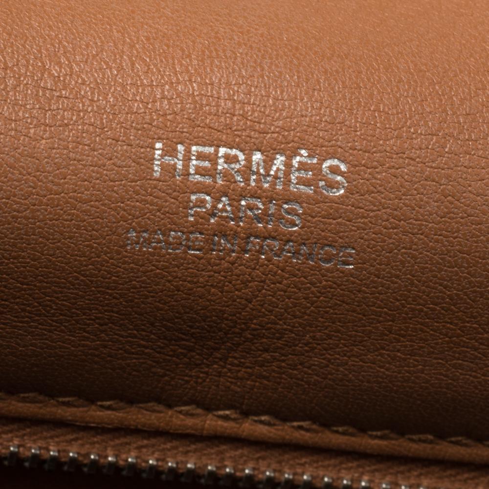 Hermes Gold Swift Leather Palladium Hardware Berline 29 Bag 2