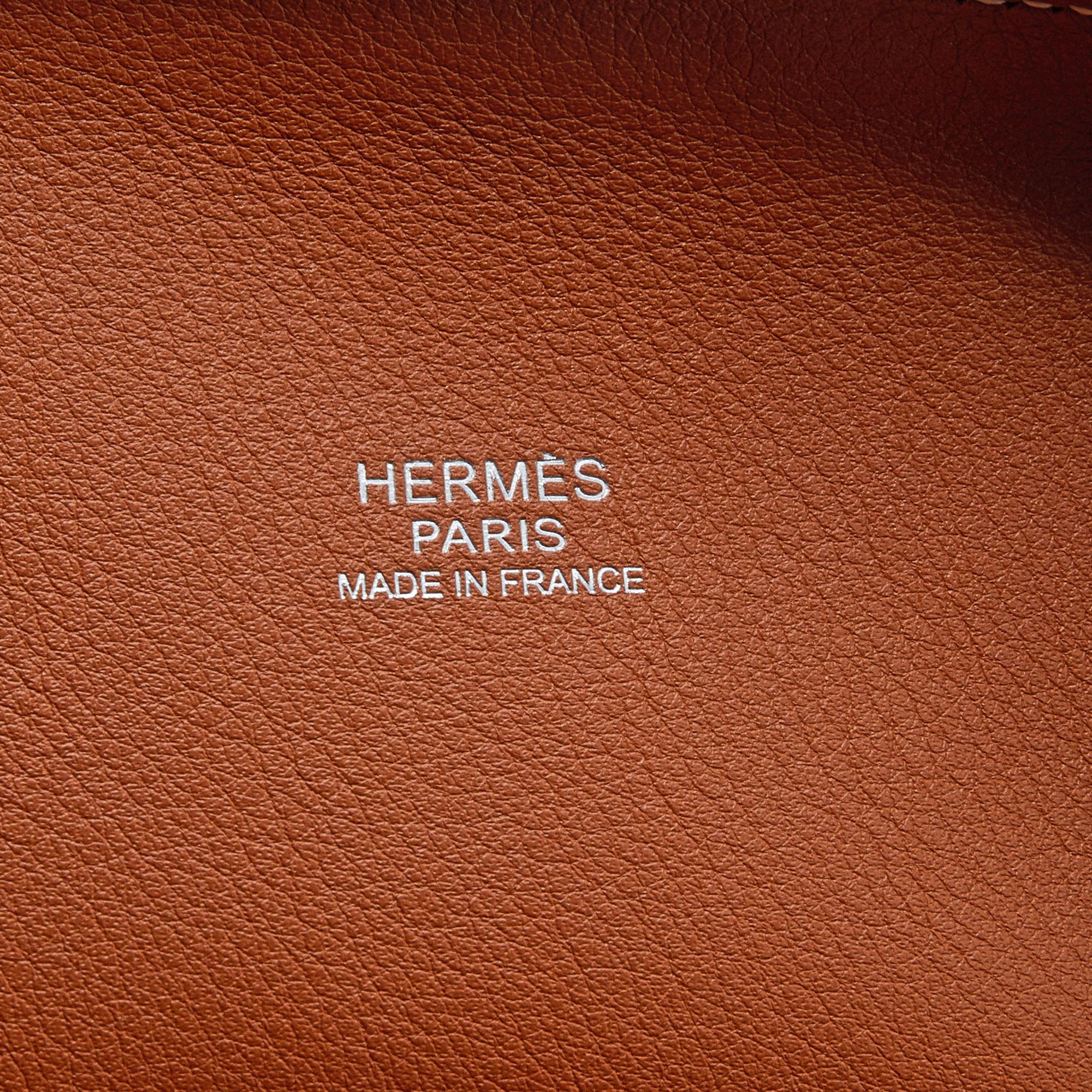 Hermès Gold Swift Leather Palladium Plated Web Bolide 1923 Bag 3