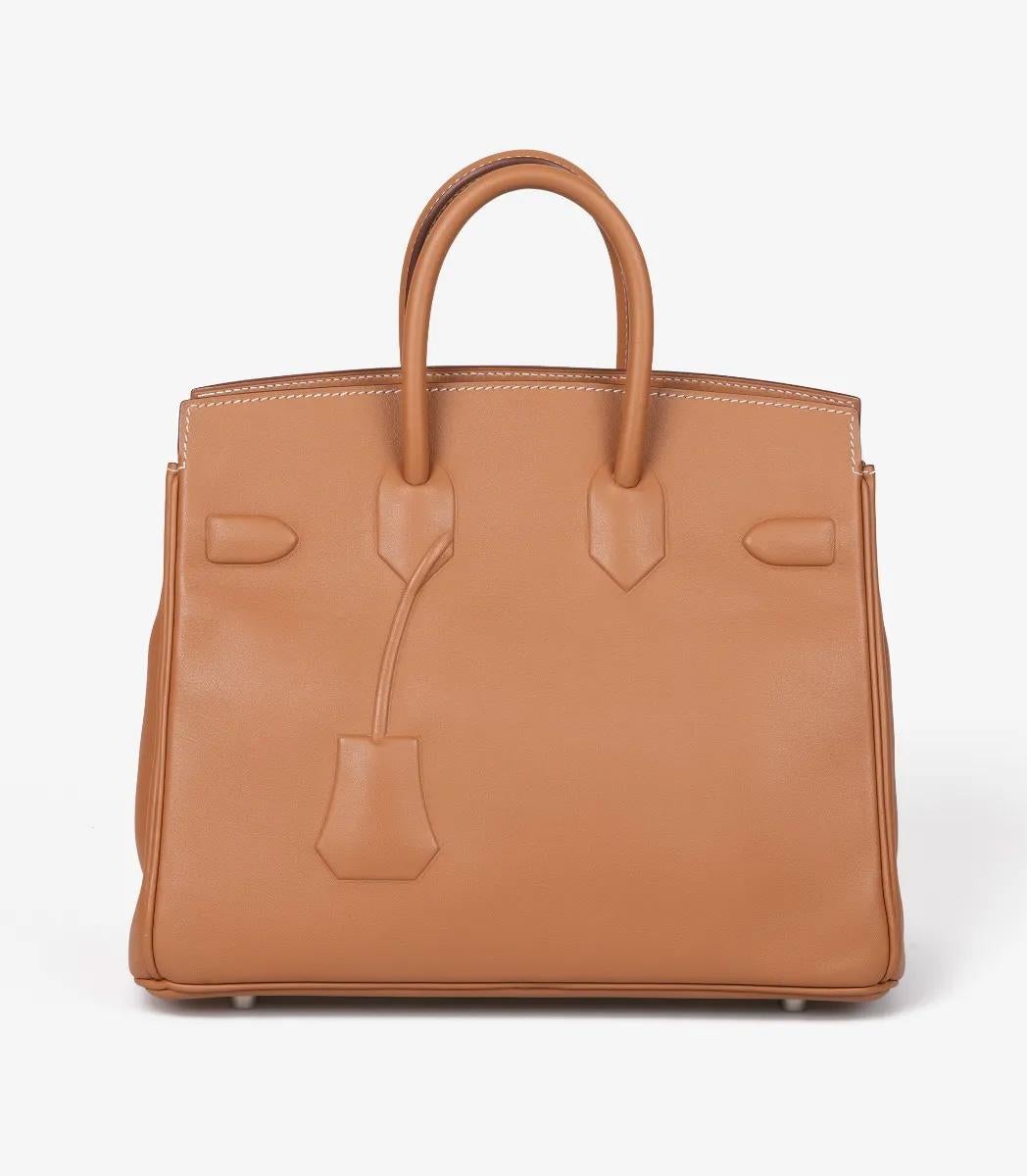 Hermès Gold Swift Leather Shadow Birkin 25cm Retourne 1