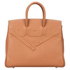 Hermès Gold Swift Leather Shadow Birkin 25cm Retourne