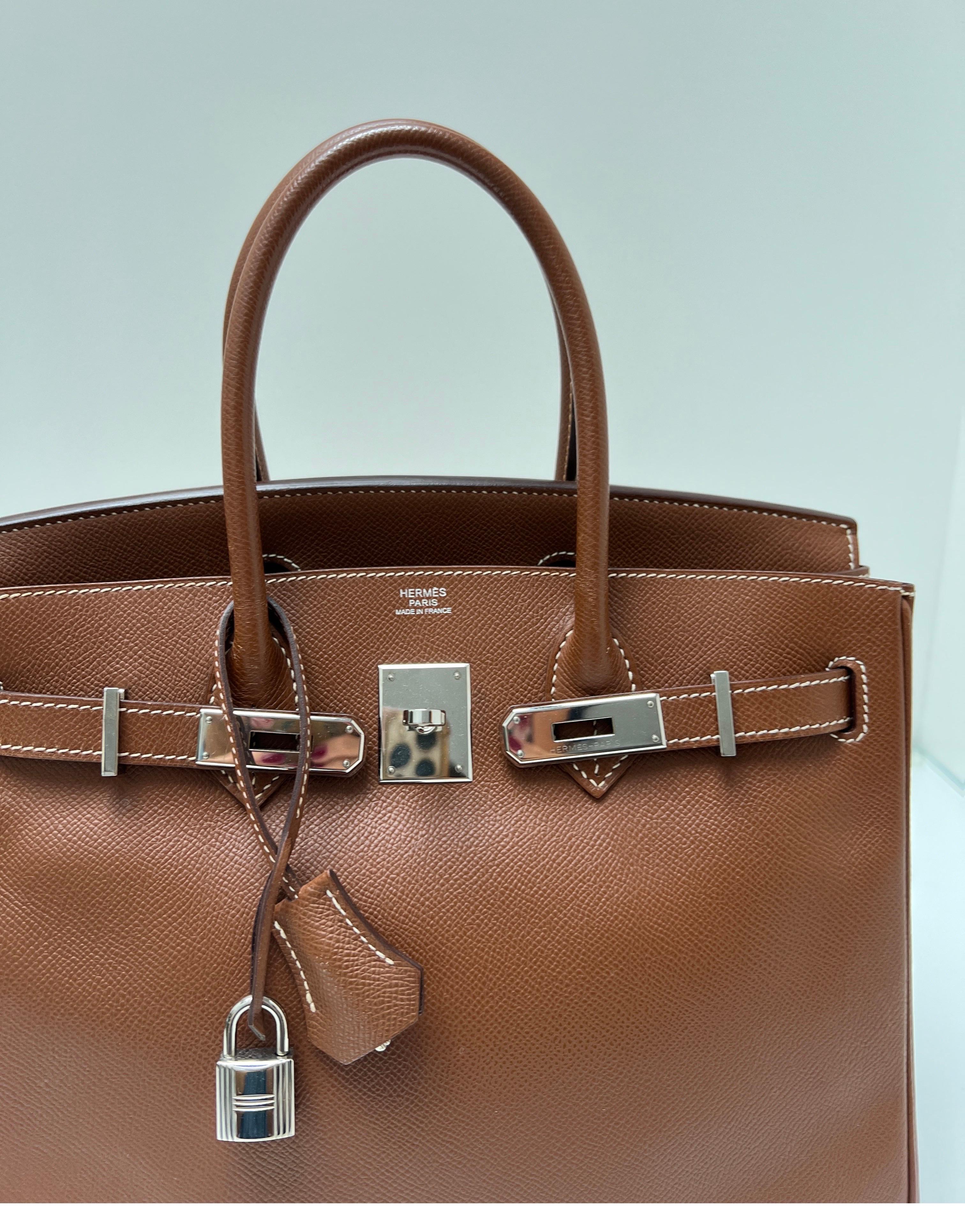 Hermes Gold Tan Birkin 30 Bag 8