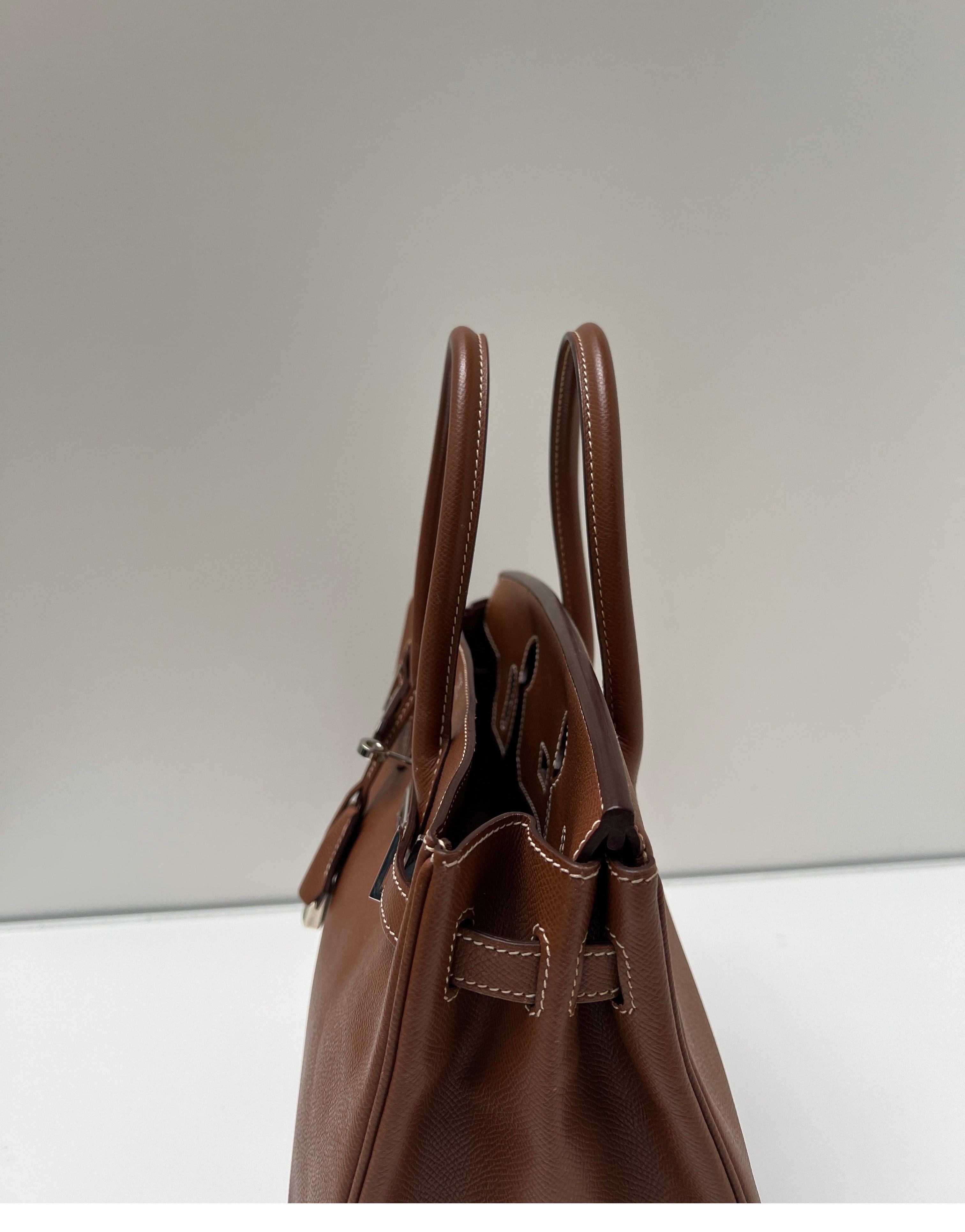 Hermes Gold Tan Birkin 30 Bag 11