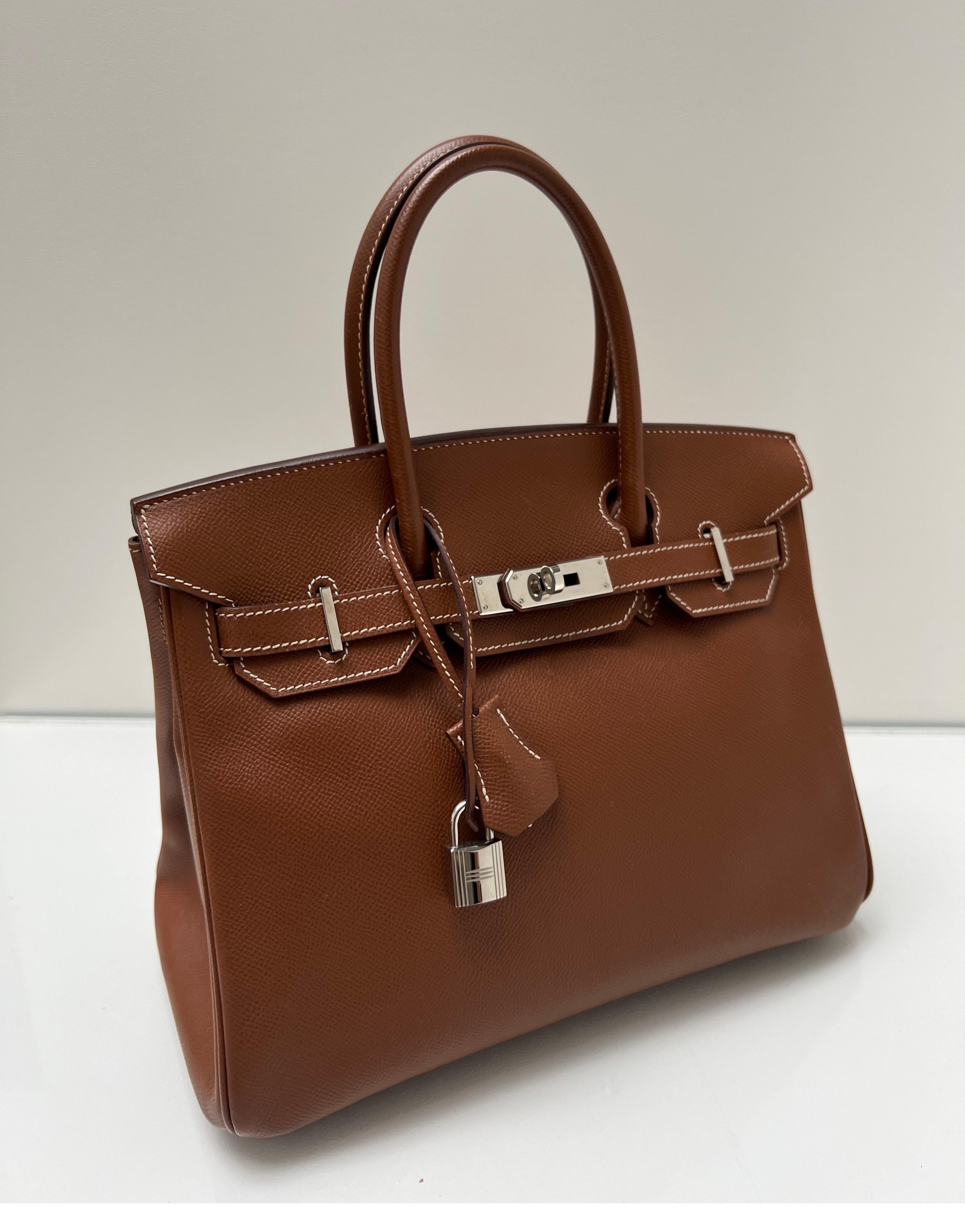 Hermes Gold Tan Birkin 30 Bag 15
