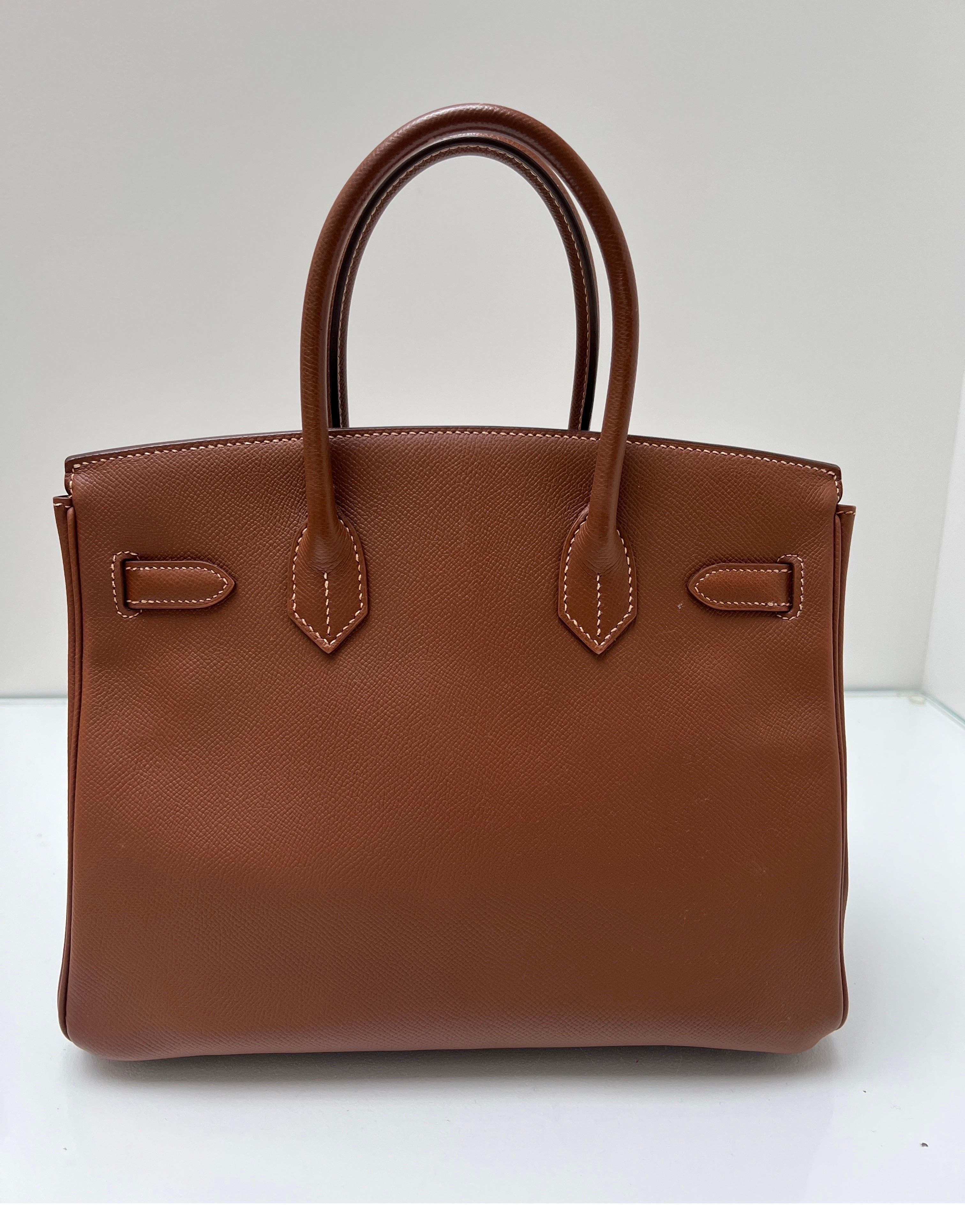 Hermes Gold Tan Birkin 30 Bag 2