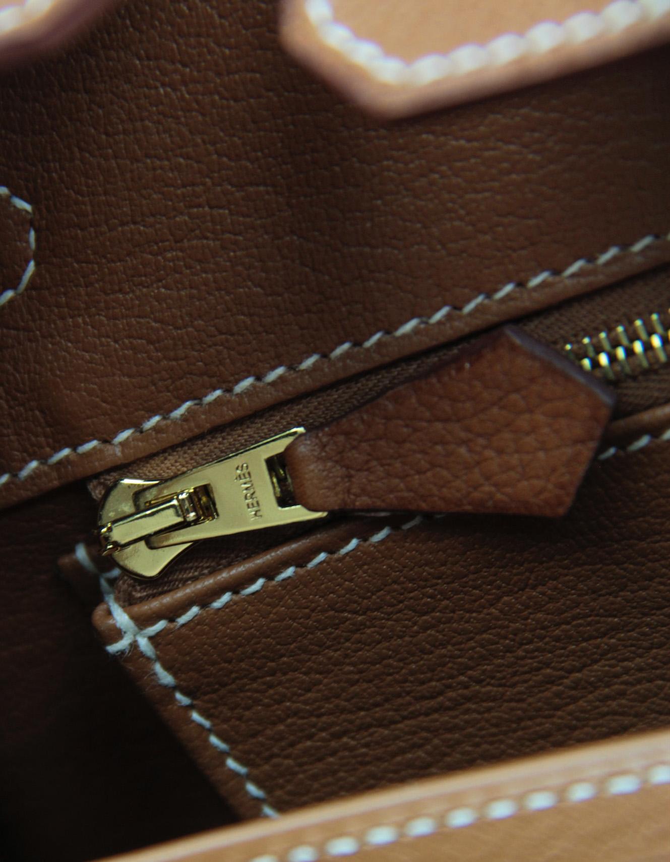 Hermes Gold Tan Togo Leather 25cm Birkin Bag GHW For Sale 3