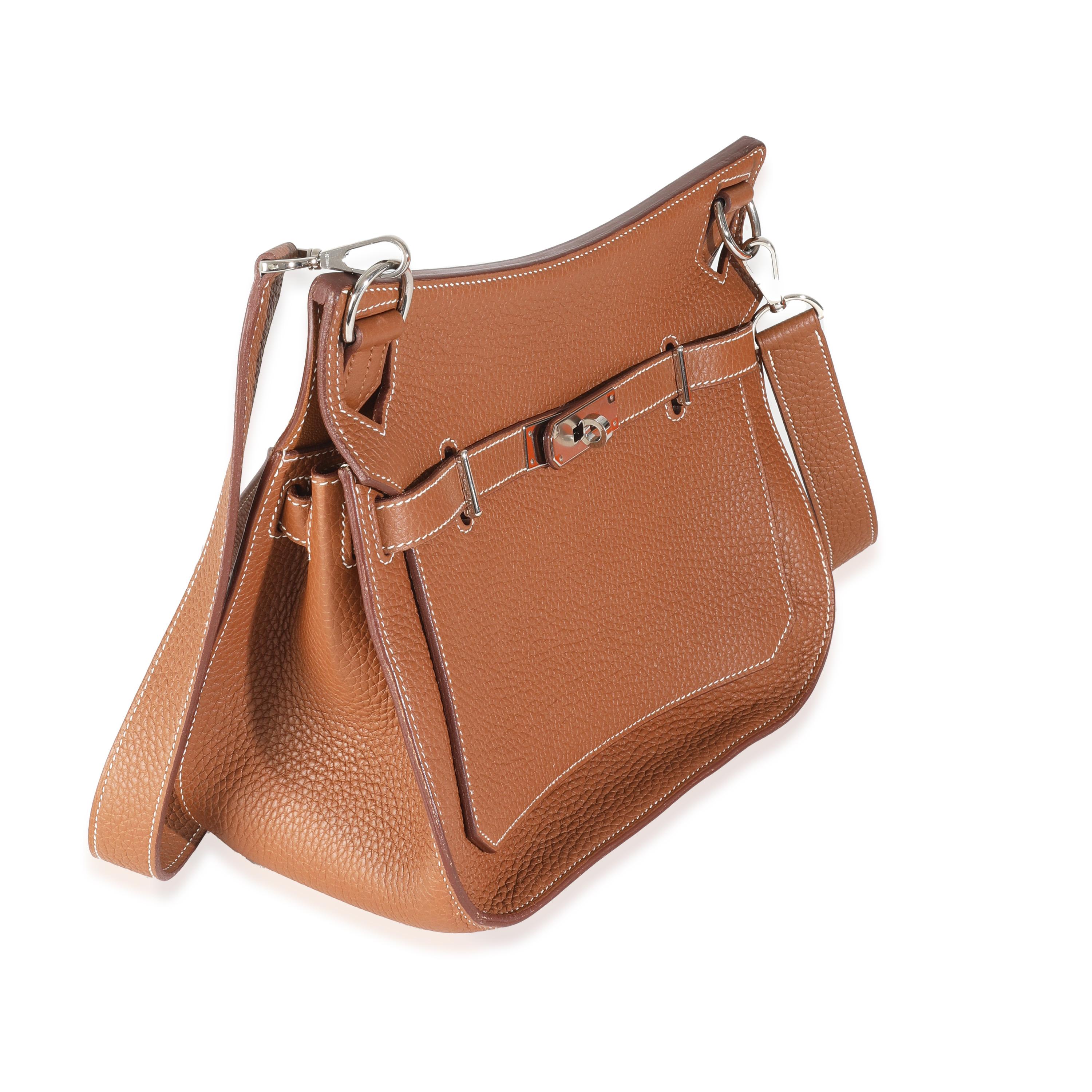 Brown Hermès Gold Taurillon Clemence Jypsiere 28 PHW