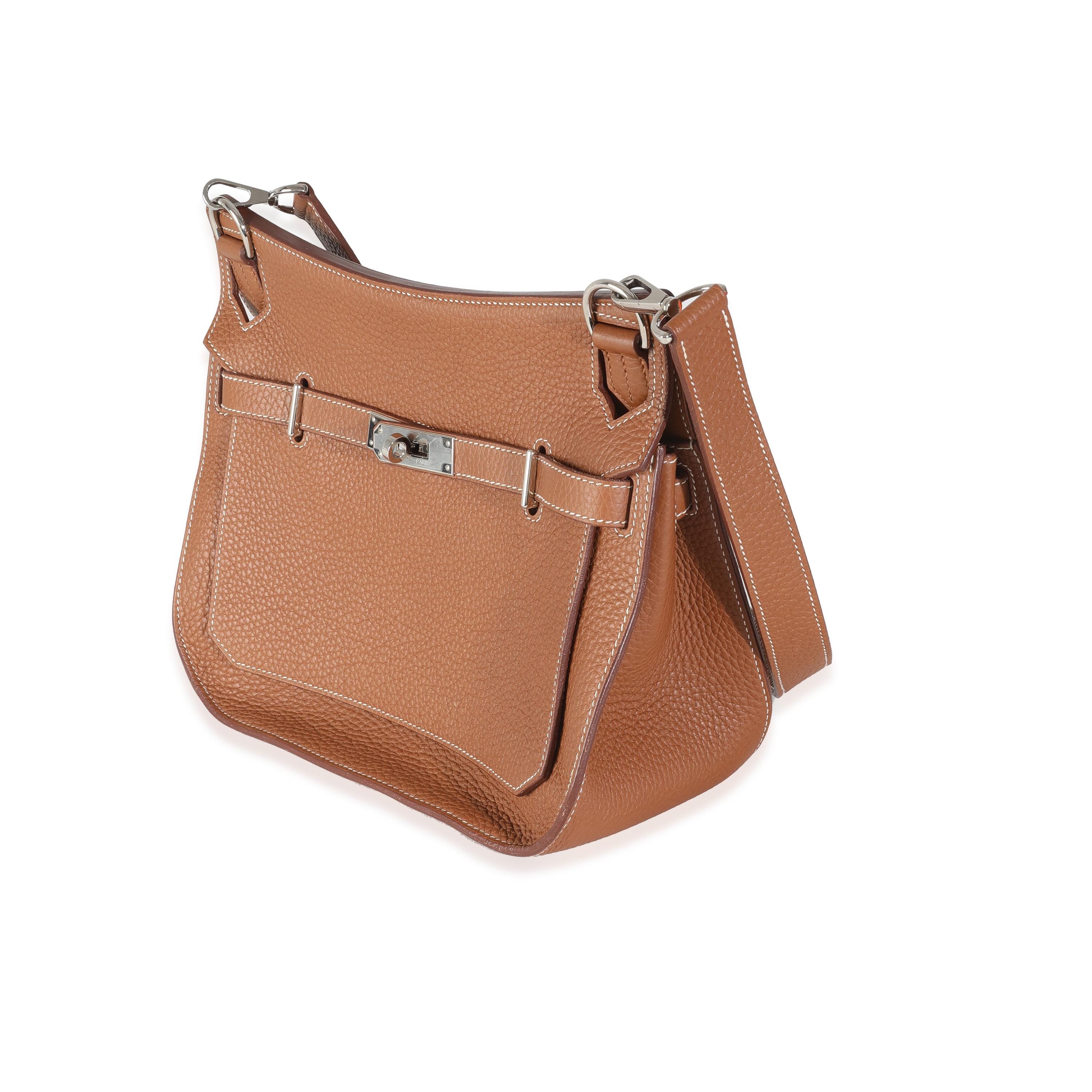 Hermès Gold Taurillon Clemence Jypsiere 28 PHW In Excellent Condition In New York, NY