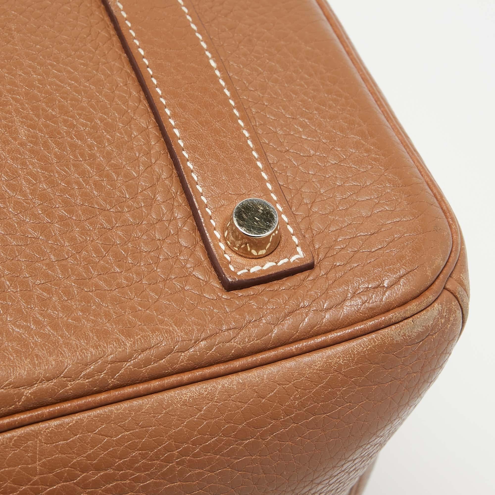 Hermes Gold Taurillon Clemence Leather Gold Finish Birkin 35 Bag 3