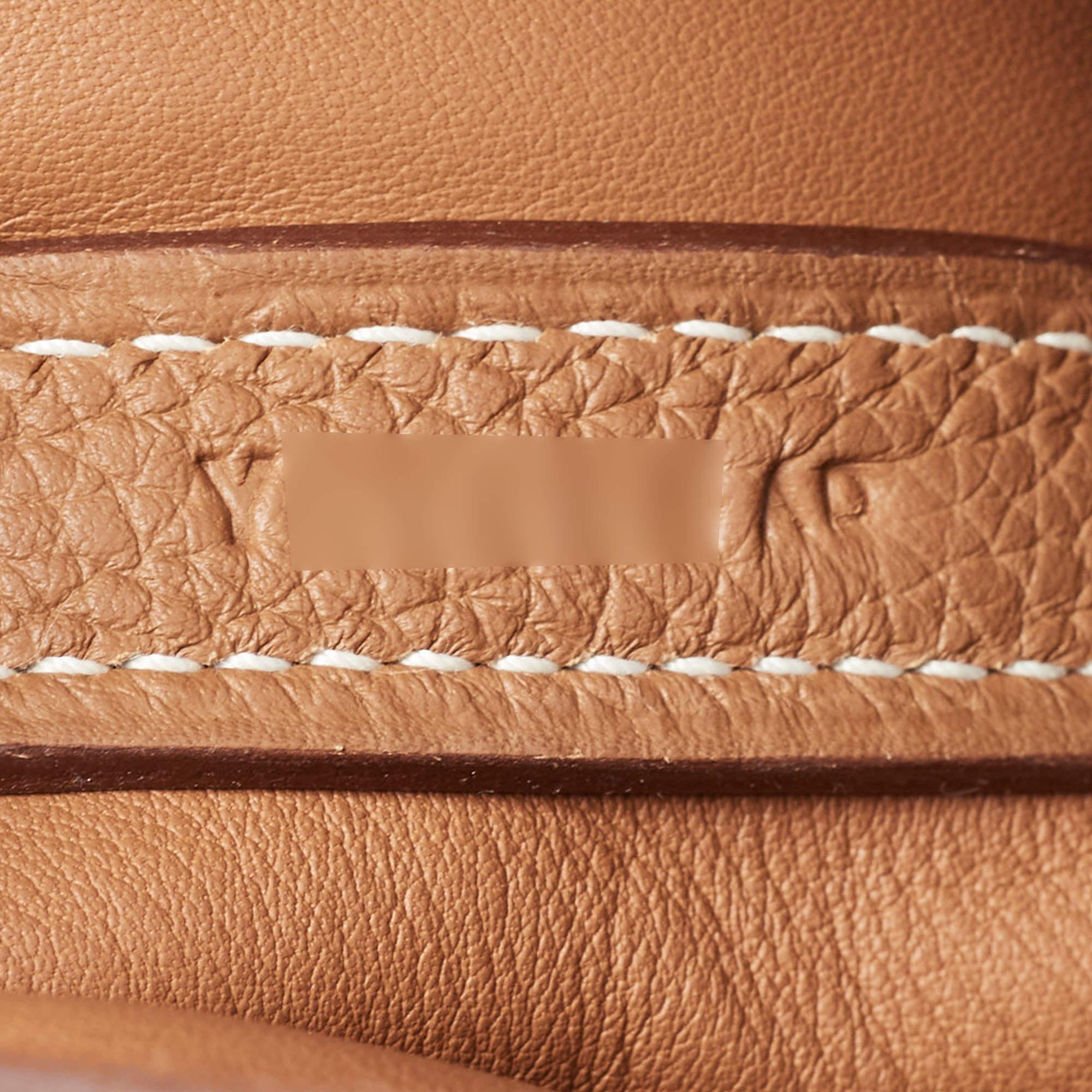 Sac Hermes Gold Taurillon Maurice et Swift Leather Gold Finish 24/24 29 en vente 11